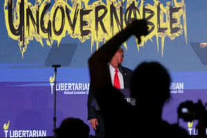 Trump loudly heckled at Libertarian National Convention