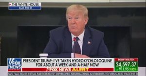 Trump says he’s taking hydroxychloroquine…or is he?