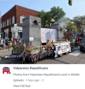 Valparaiso Republicans and the Smoking World Trade Center Float